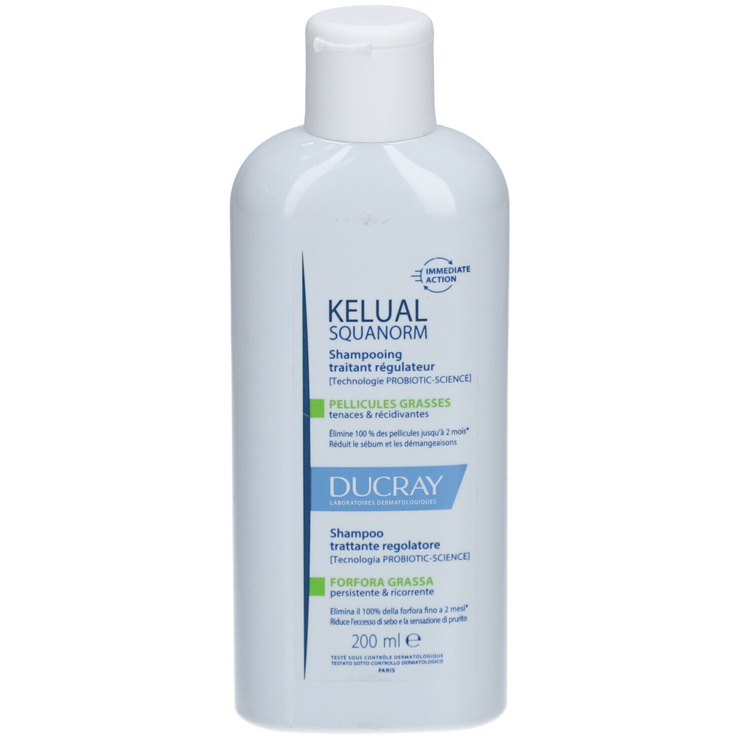 Ducray Kelual Squanorm Shampoo Trattante Regolatore Forfora Grassa 400 ml